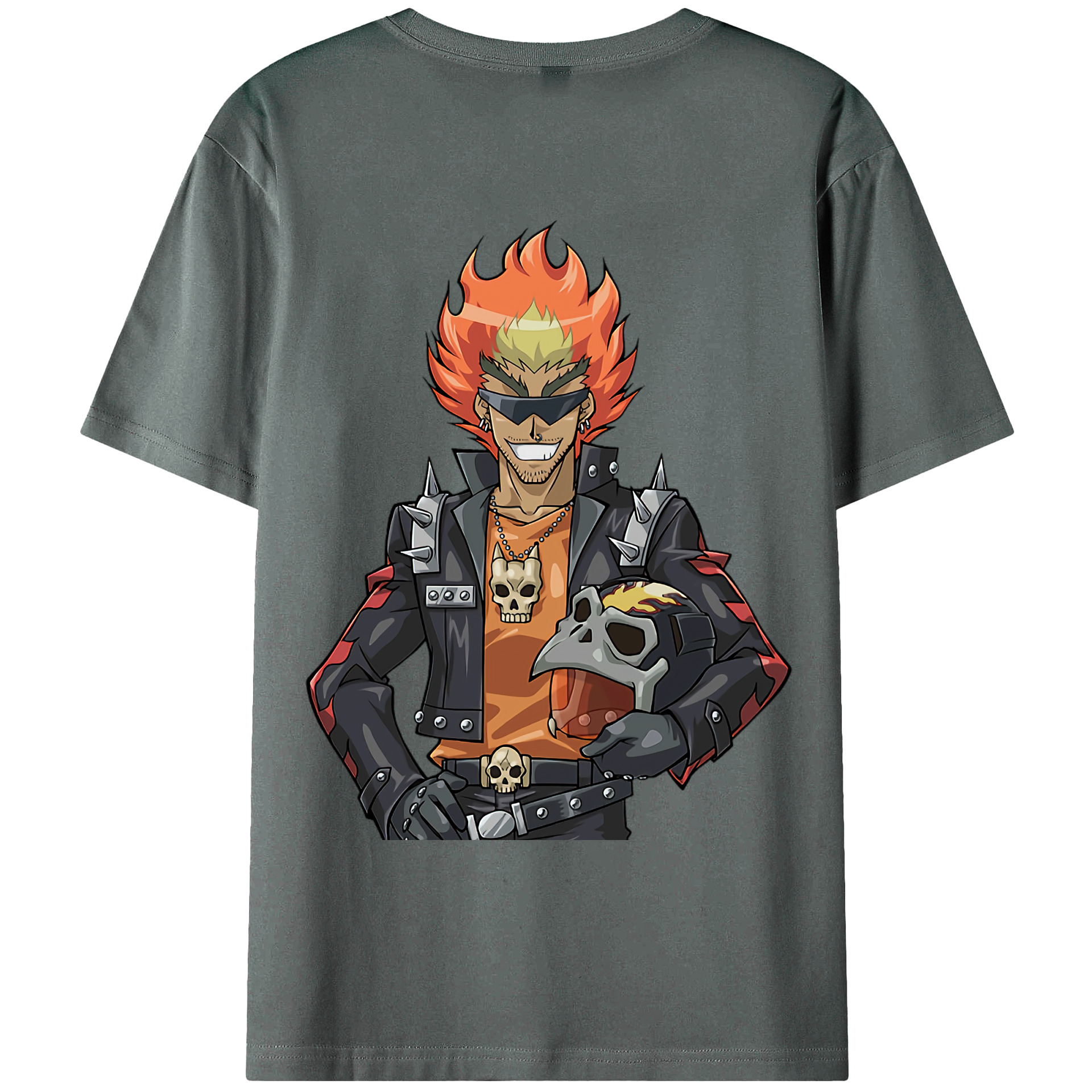 （画像用） 遊☆戯☆王 Yu-Gi-Oh! 綿100％ メンズ半袖Tシャツ（バックプリント） 通気性